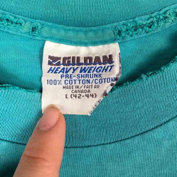 Vintage Nature Shirt Mens Large Teal Preserve Our Wetland Wilderness Dragonfly - Picture 6 of 14